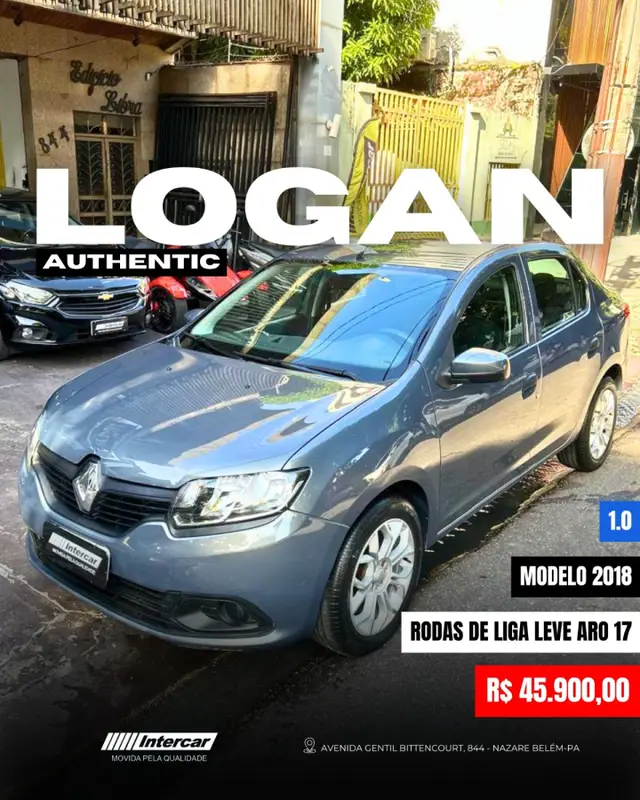 Carro Renault Logan 2018 Authentique 1.0 12V SCe (Flex)