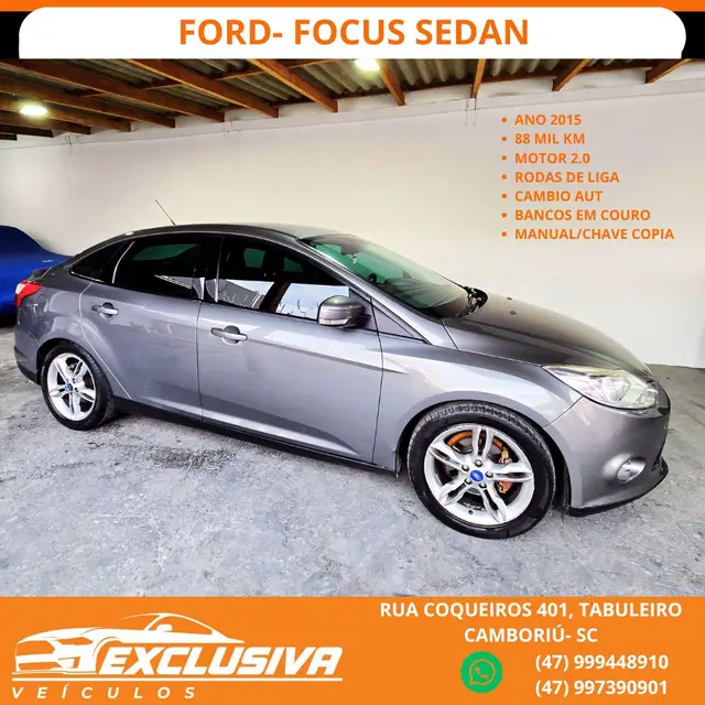 Carro Ford Focus Sedan 2015 SE 2.0 16V PowerShift (Aut)