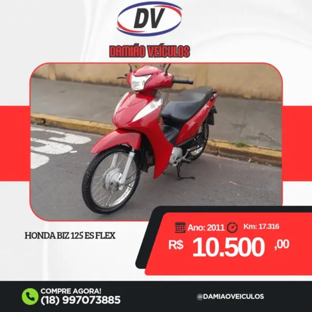 Moto Honda Biz 125 2011 ES