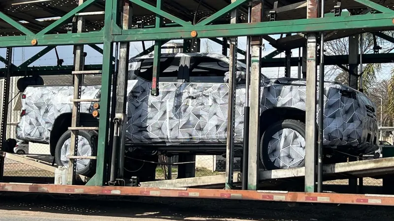 Ram 1200 ou Dakota? Picape média argentina é flagrada a caminho do Brasil