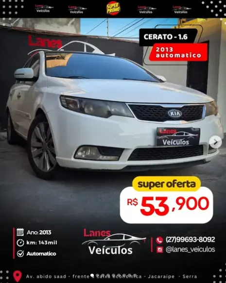 Carro Kia Cerato 2013 1.6 16V (Aut)