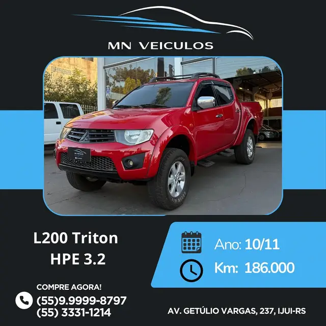 Carro Mitsubishi L200 Triton Sport 2011 L 200 Triton HPE 4x4 3.2 (cab. dupla)