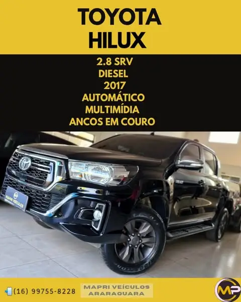 Carro Toyota Hilux Cabine Dupla 2017 Hilux 2.8 TDI SRV CD 4x4 (Aut)