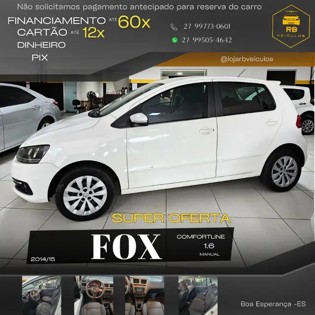Carro Volkswagen Fox 2015 Comfortline 1.6 MSI (Flex)