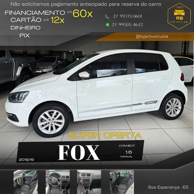 Carro Volkswagen Fox 2019 1.6 MSI Connect (Flex)