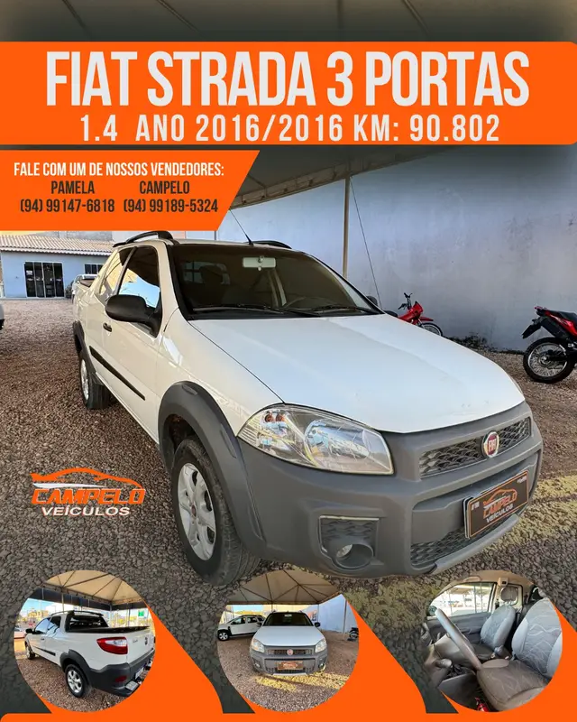 Carro Fiat Strada 2016 Working 1.4 (Flex) (Cabine Dupla)