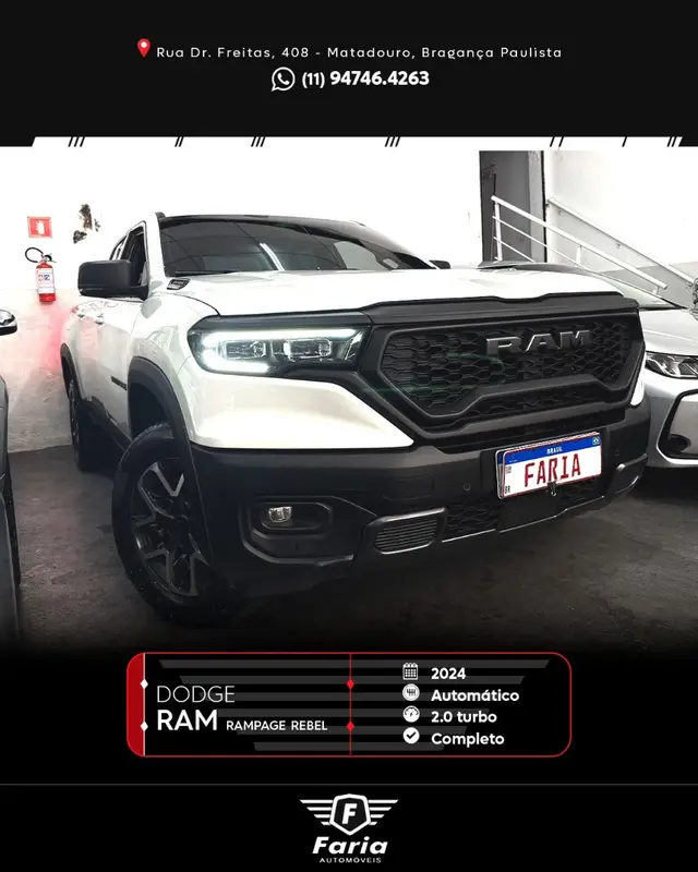 Carro RAM Rampage 2024 Rebel 2.0 Turbo
