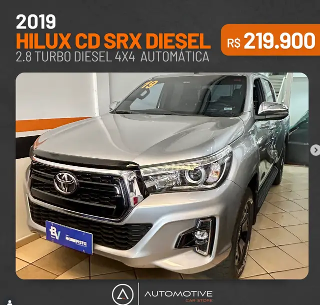 Carro Toyota SW4 2019 2.8 TDI SRX 5L 4x4 (Aut)