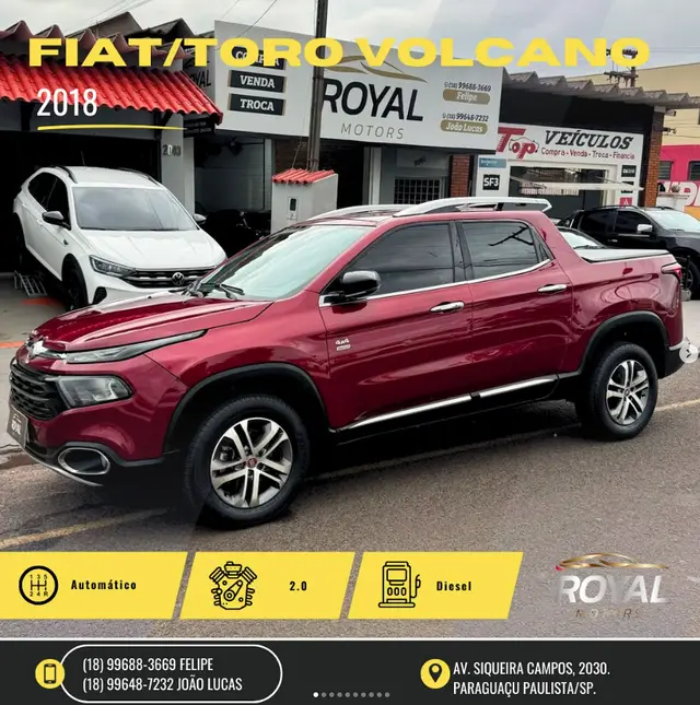 Carro Fiat Toro 2018 Volcano 2.0 diesel AT9 4x4