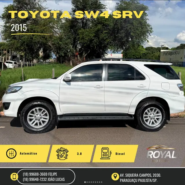 Carro Toyota SW4 2015 Hilux  3.0 TDI 4x4 SRV 7L