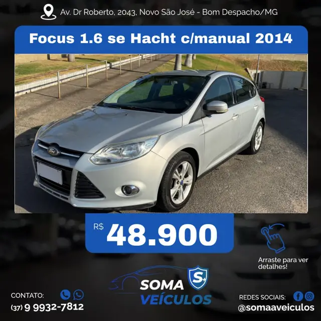 Carro Ford Focus Hatch 2014 S 1.6 16V TiVCT