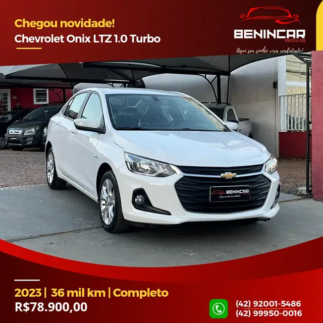 Carro Chevrolet Onix Plus 2023 LTZ 1.0 Turbo