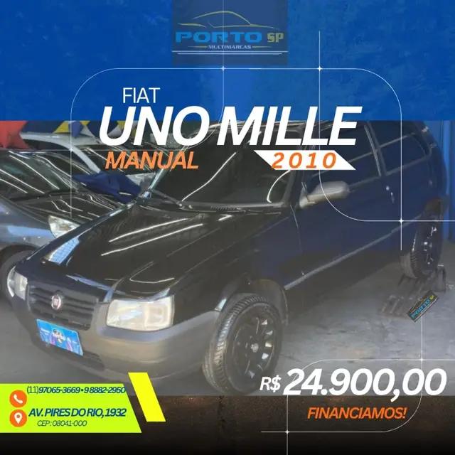 Carro Fiat Uno Mille 2010 Fire Economy 1.0 (Flex) 2p