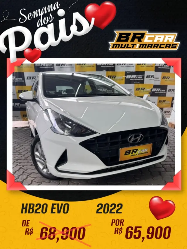Carro Hyundai HB20 2022 Evolution 1.0