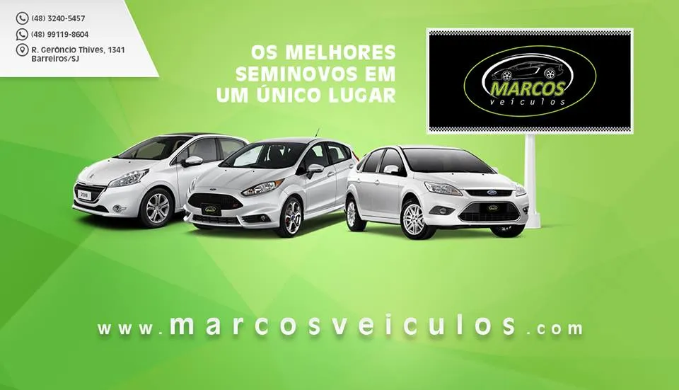 Fachada da loja Marcos Veiculos - São José - SC