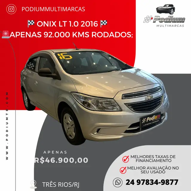 Carro Chevrolet Onix 2016 1.0 LT SPE/4