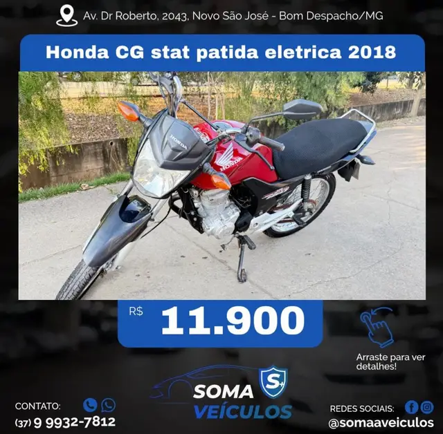 Moto Honda CG 160 2018 Start