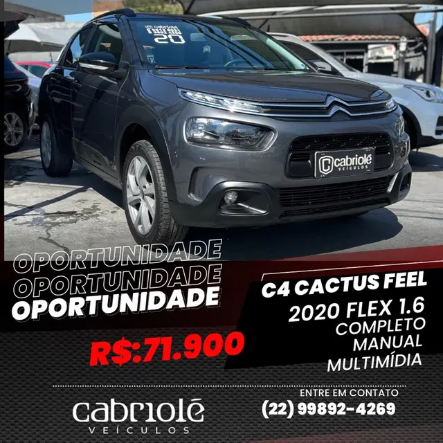 Carro Citroën C4 Cactus 2020 1.6 Feel (Flex)