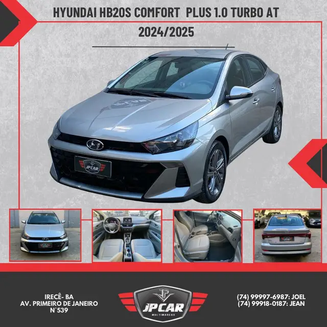 Carro Hyundai HB20S 2025 Comfort Plus 1.0 Turbo (Aut.)
