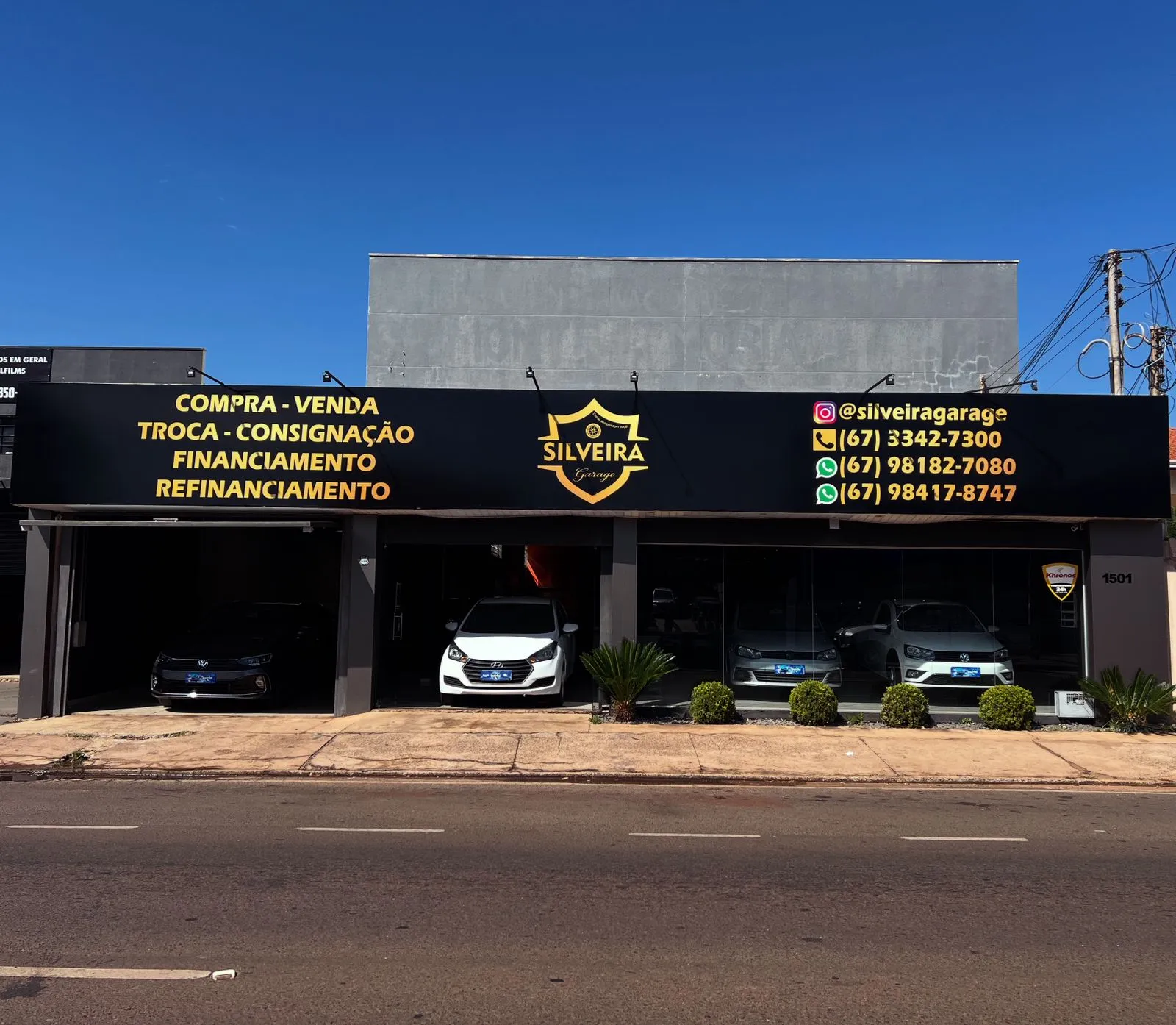 Fachada da loja Veículos à venda em SILVEIRA GARAGE - Campo Grande - MS