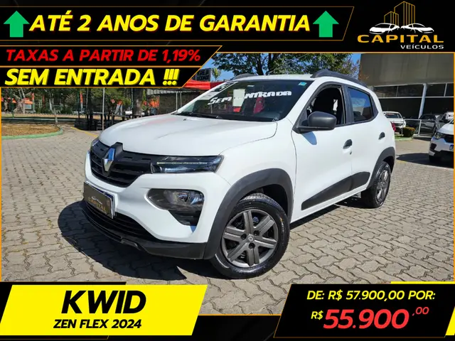 Carro Renault Kwid 2024 Zen 1.0 12v SCe (Flex)