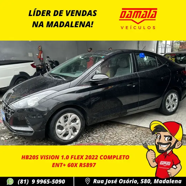 Carro Hyundai HB20S 2022 1.0 Vision (Flex)