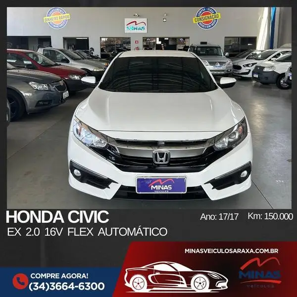 Carro Honda Civic 2017 EX 2.0 i-VTEC CVT