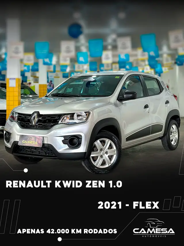 Carro Renault Kwid 2021 Zen 1.0 12v SCe (Flex)