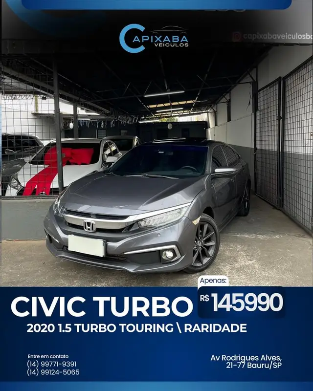 Carro Honda Civic 2020 Touring 1.5 Turbo CVT