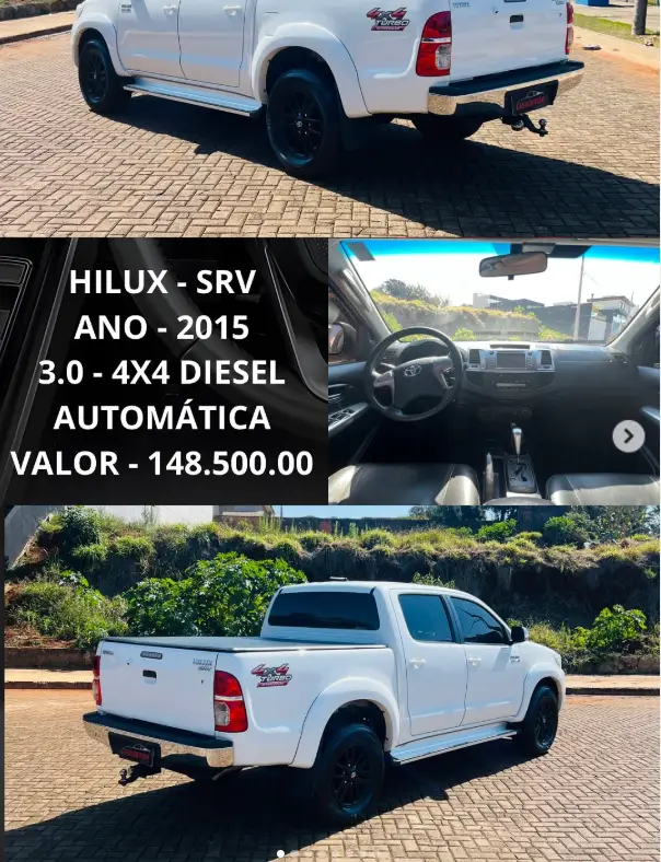 Carro Toyota Hilux Cabine Dupla 2015 Hilux 3.0 TDI 4x4 CD SR (Aut)