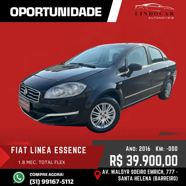 Carro Fiat Linea 2016 Essence 1.8 16V (Flex)