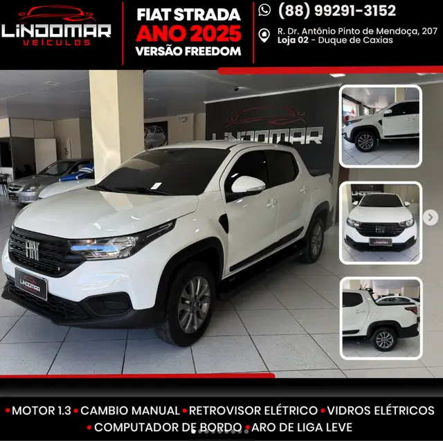 Carro Fiat Strada 2025 Freedom 1.3 Flex 8V CD