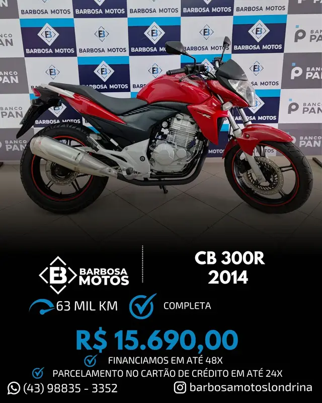 Moto Honda CB 300R 2014 Standard