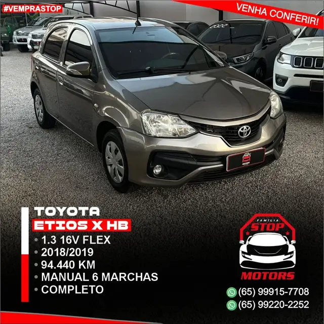 Carro Toyota Etios 2019 X 1.3 (Flex)