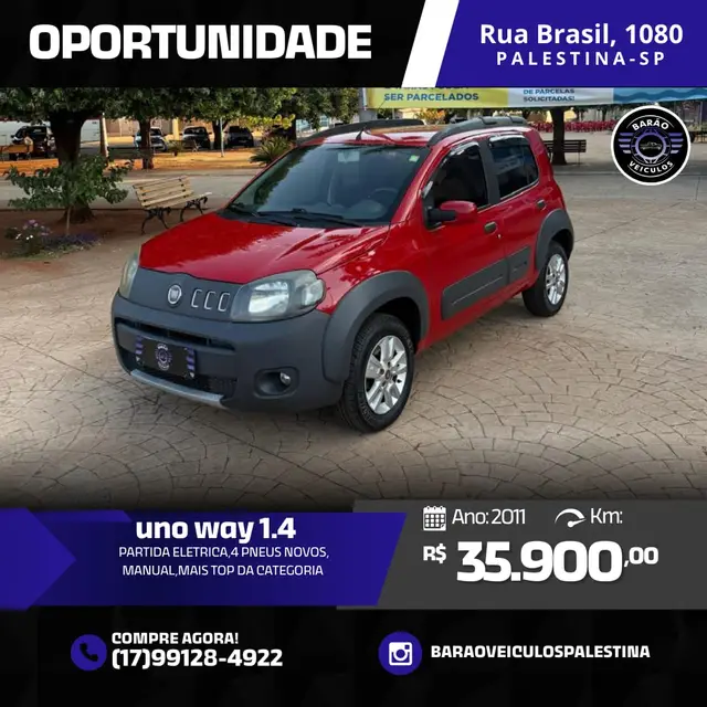 Carro Fiat Uno 2011 Way 1.4 8V (Flex) 4p