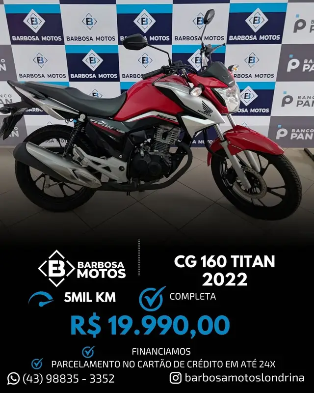 Moto Honda CG 160 2022 Titan