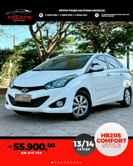 Carro Hyundai HB20S 2014 1.6 Comfort Style (Aut) (Flex)