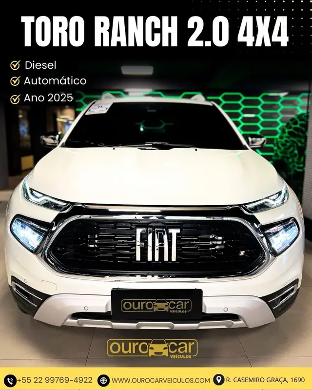 Carro Fiat Toro 2025 Ranch 2.0