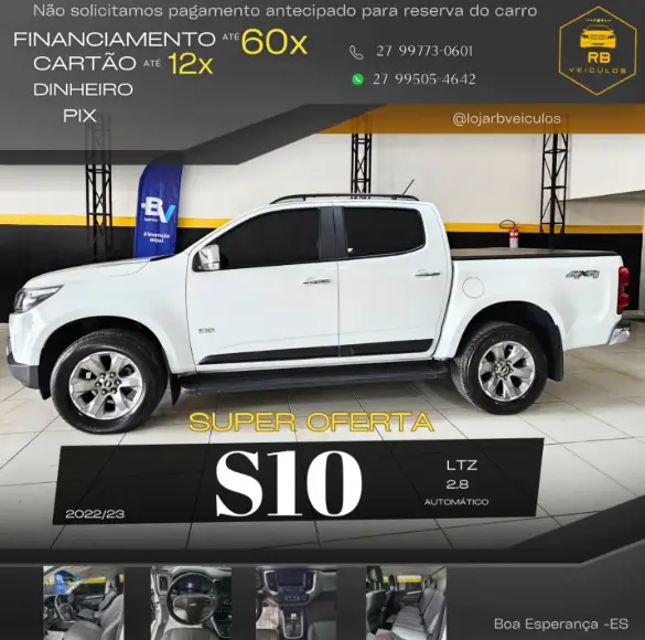 Carro Chevrolet S10 Cabine Dupla 2023 LTZ 2.8 Turbodiesel (Aut.)