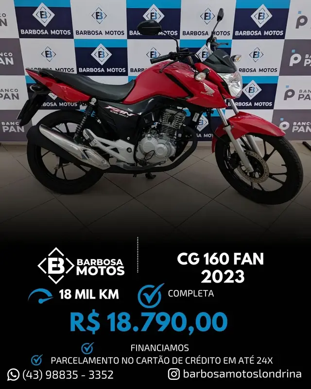 Moto Honda CG 160 2023 Fan