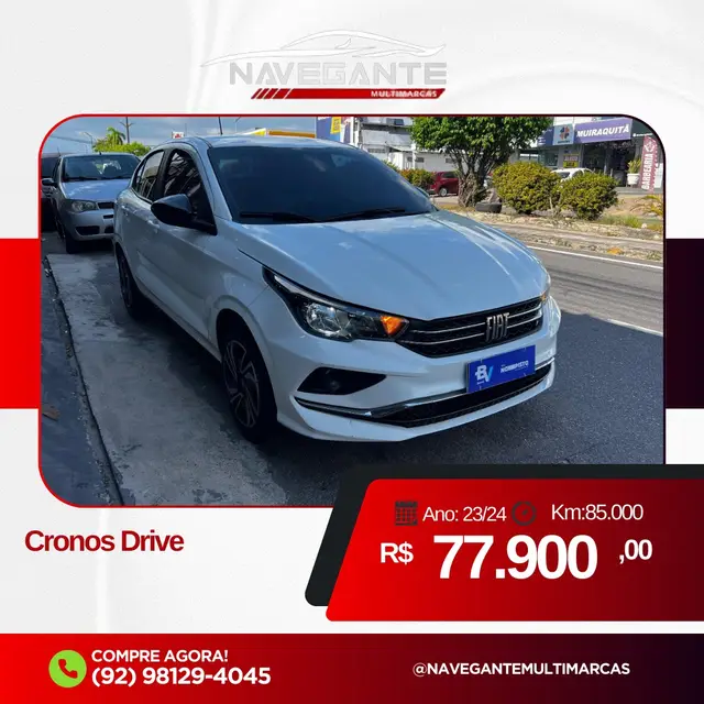 Carro Fiat Cronos 2024 Drive 1.0