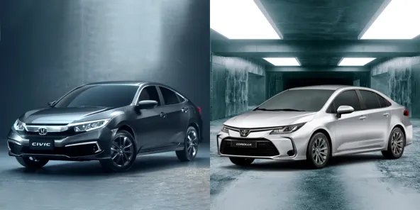 O embate clássico de sedans está formado. Confira o compartivo Toyota Corolla ou Honda Civic 2020.