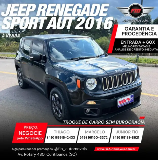 Carro Jeep Renegade 2016 Sport 1.8 4x2 (Aut) (Flex)