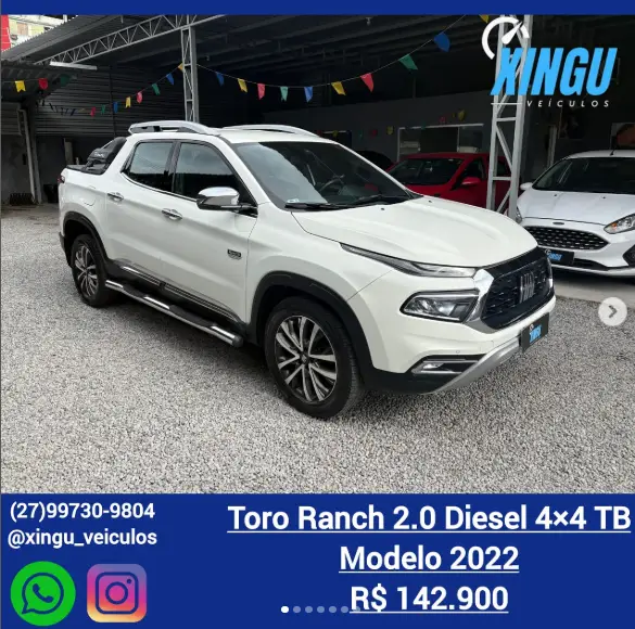 Carro Fiat Toro 2022 Ranch 2.0 TDI 4x4 (Aut)