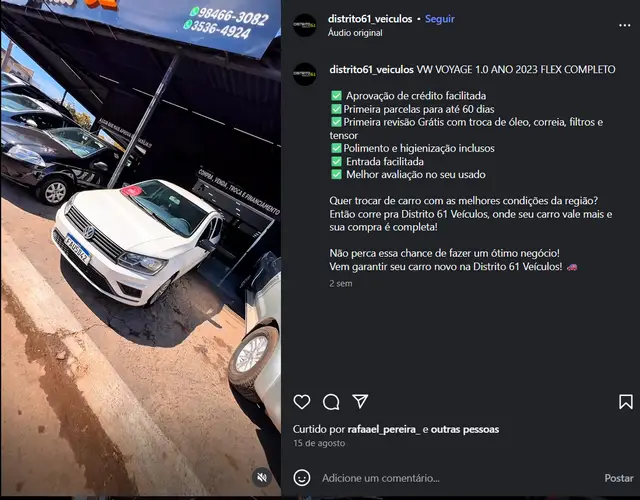 Carro Volkswagen Voyage 2023 1.0 MPI (Flex)