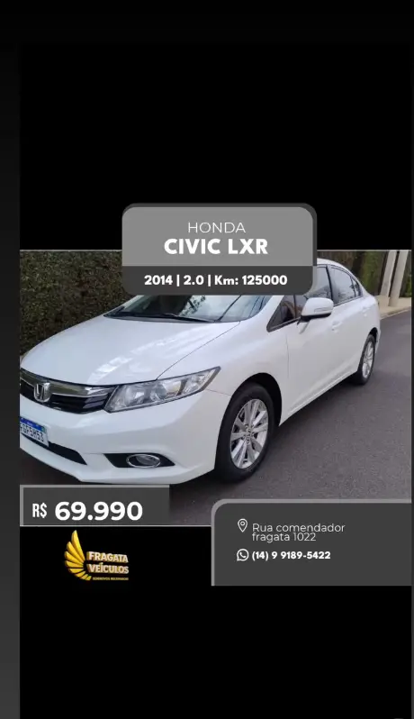 Carro Honda Civic 2014 New  LXR 2.0 i-VTEC (Aut) (Flex)