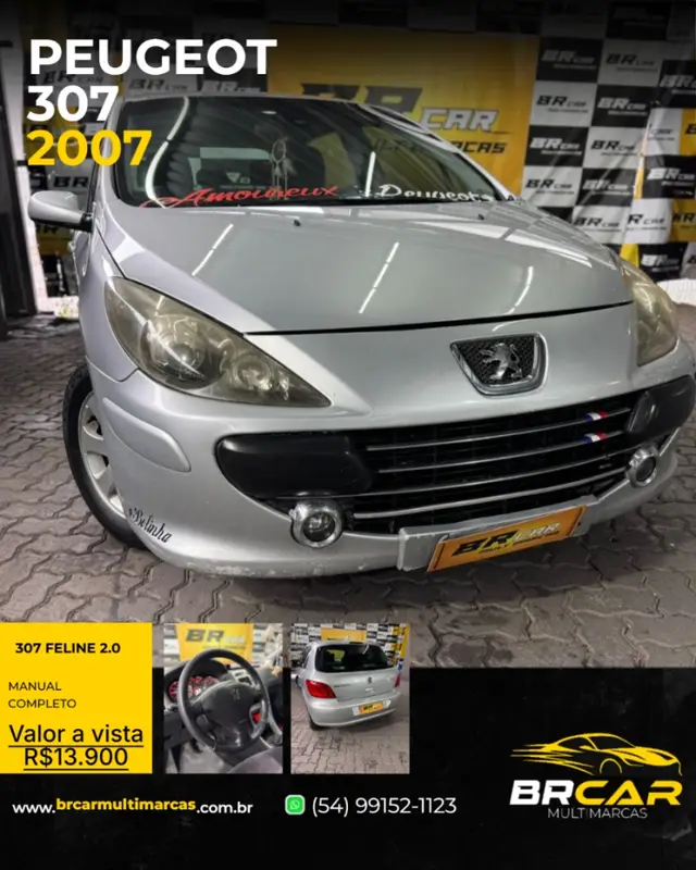 Carro Peugeot 307 2007 Hatch. Feline 2.0 16V