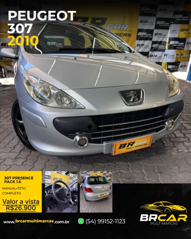 Carro Peugeot 307 2010 Hatch. Presence Pack 1.6 16V (flex)