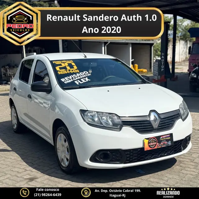 Carro Renault Sandero 2020 Authentique 1.0 (Flex)