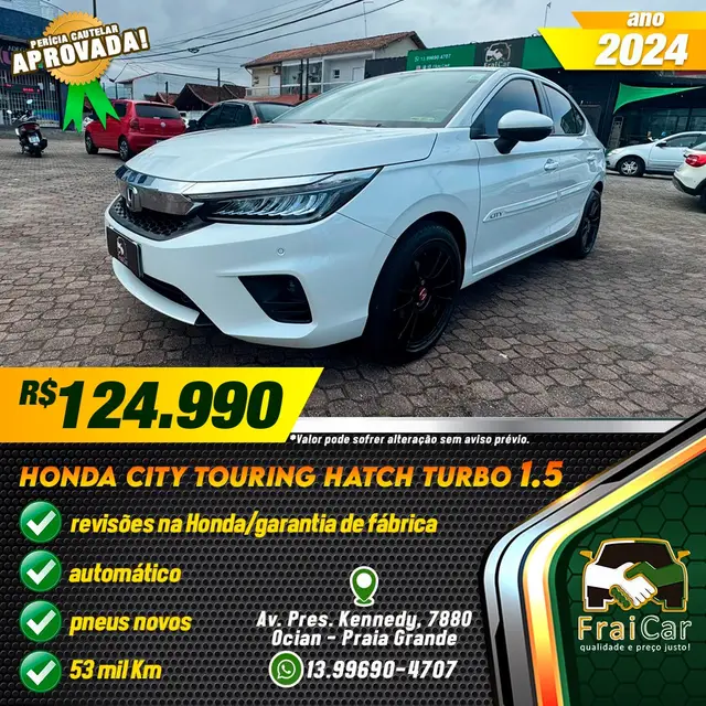 Carro Honda City Hatch 2024 Touring 1.5 (Aut.)